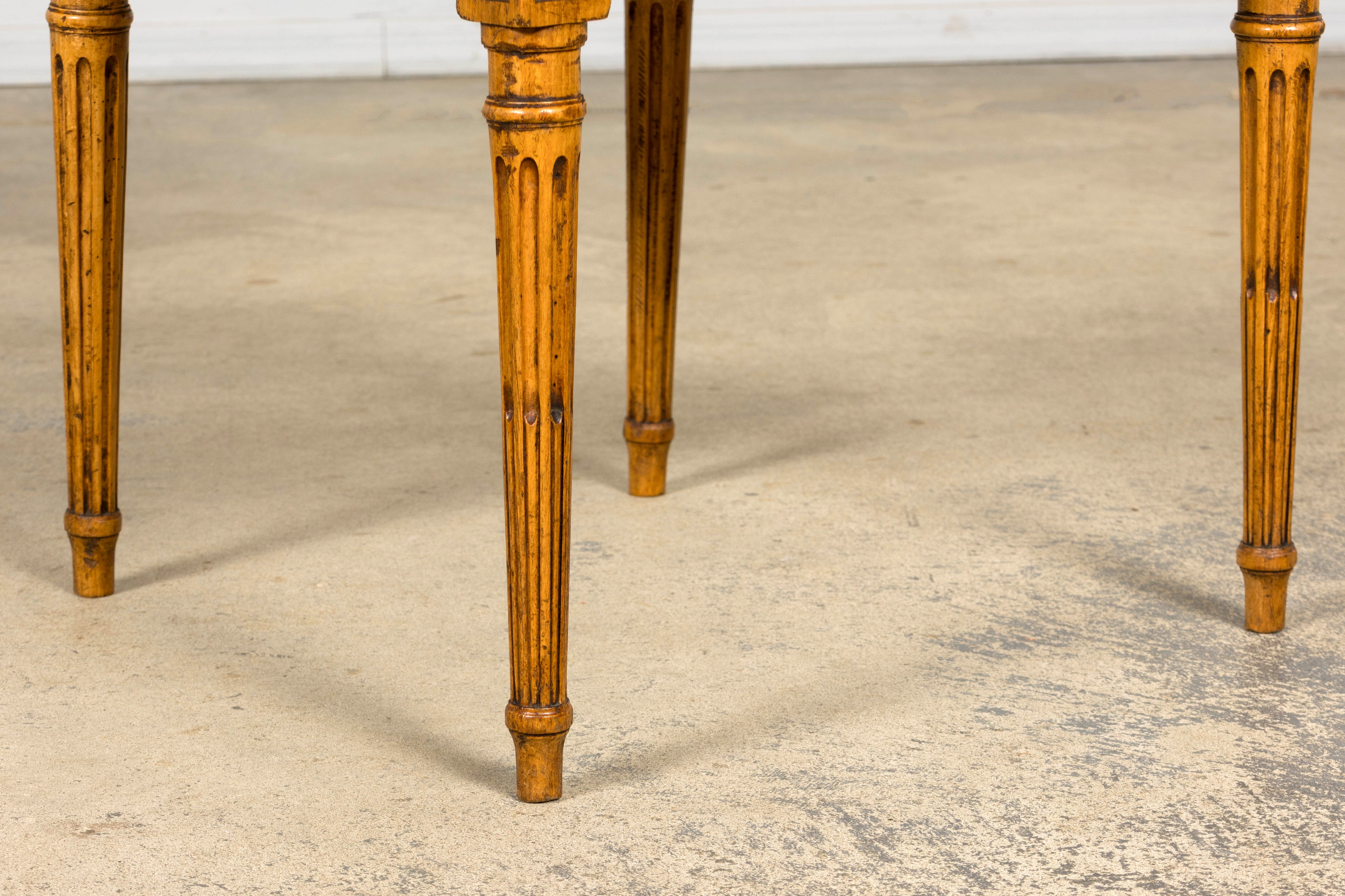 Late 19th Century French Louis XVI Fruitwood Dining Chairs, Set of 10