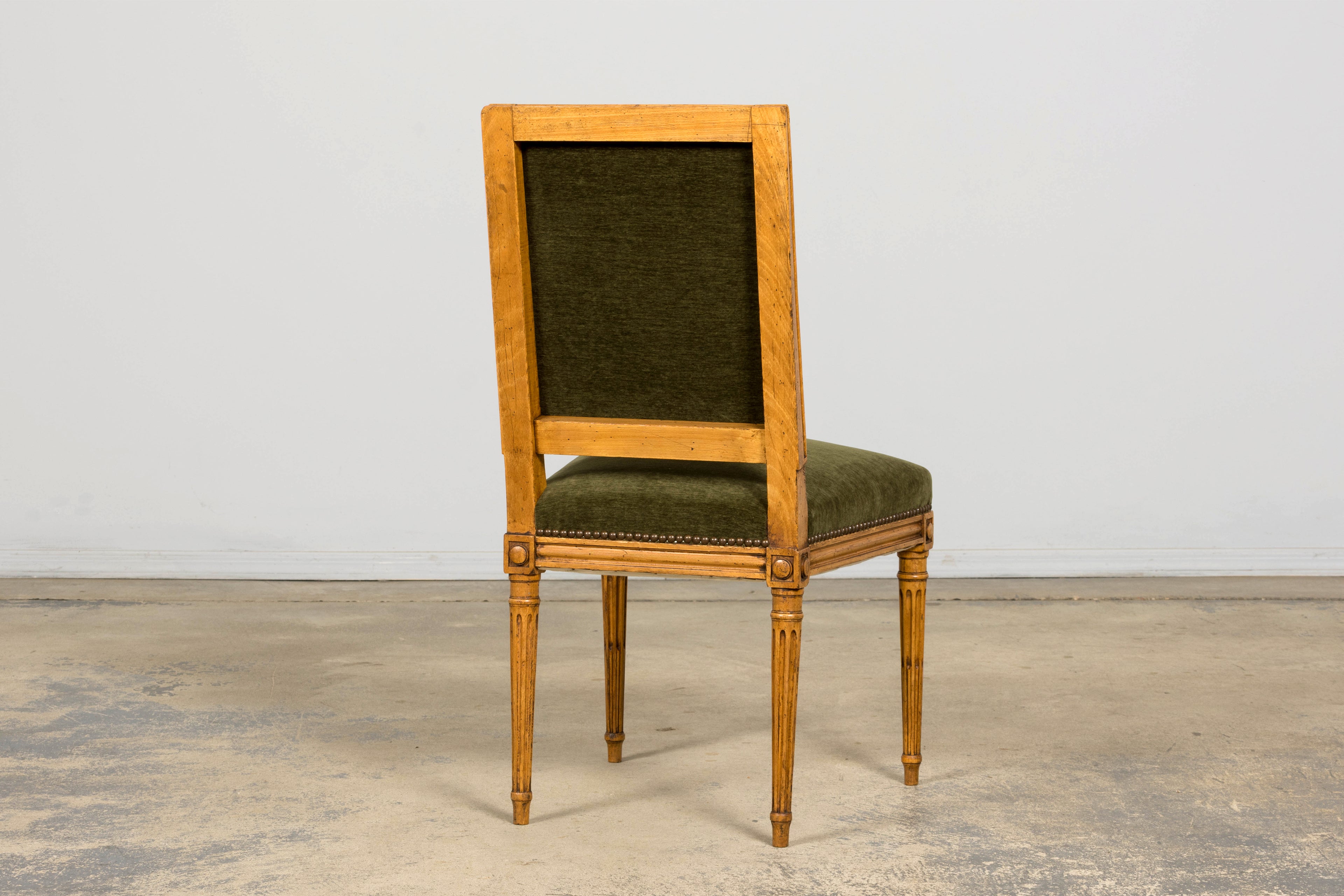 Late 19th Century French Louis XVI Fruitwood Dining Chairs, Set of 10