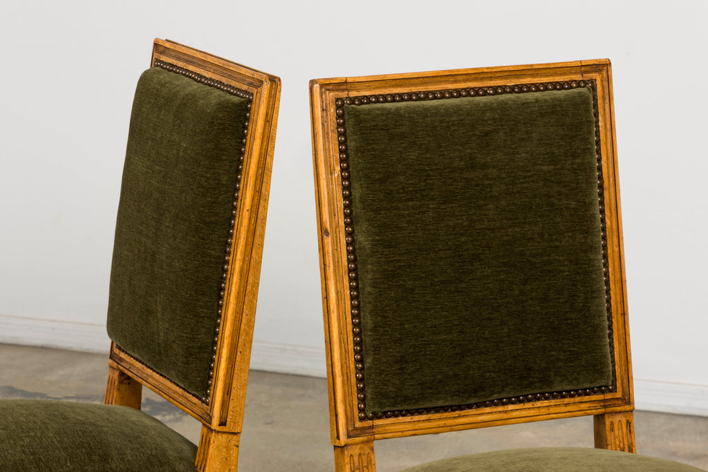 Late 19th Century French Louis XVI Fruitwood Dining Chairs, Set of 10