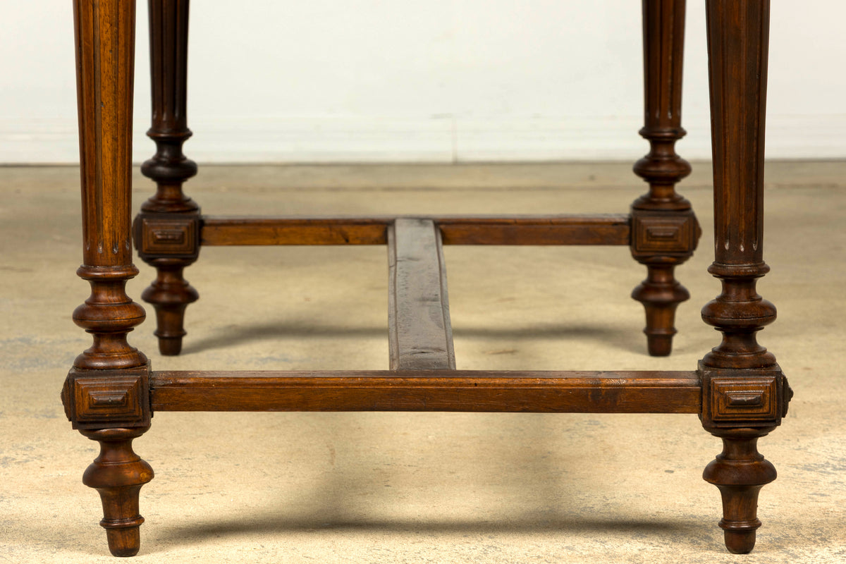 Late 19th Century French Napoleon III Walnut Writing Desk