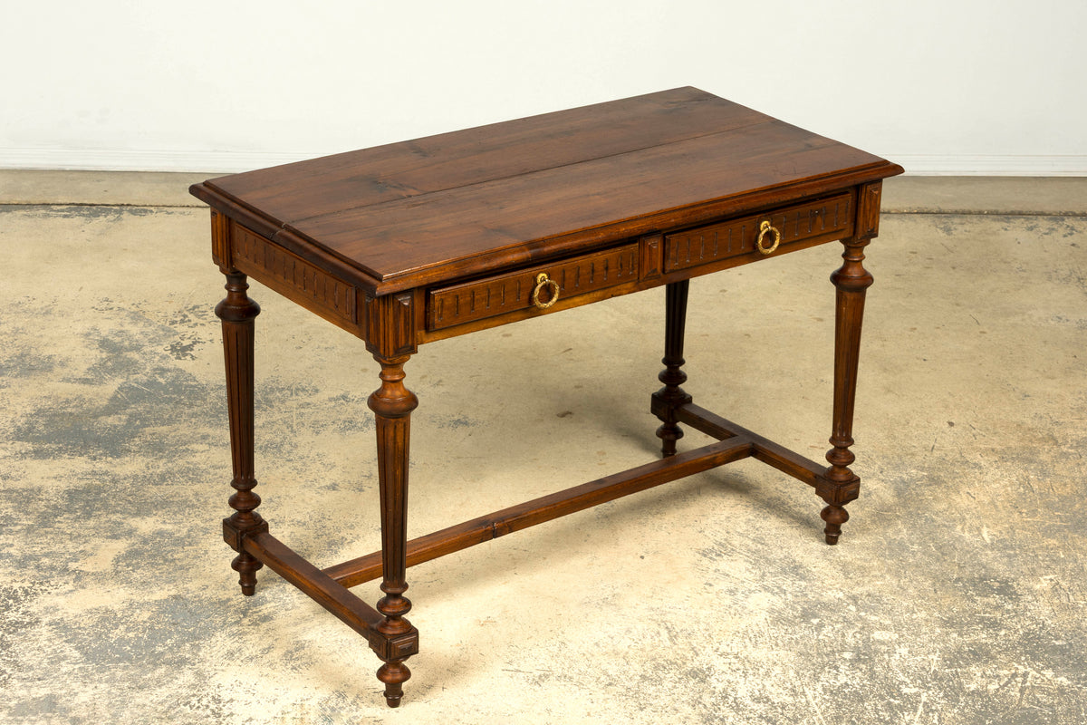 Late 19th Century French Napoleon III Walnut Writing Desk
