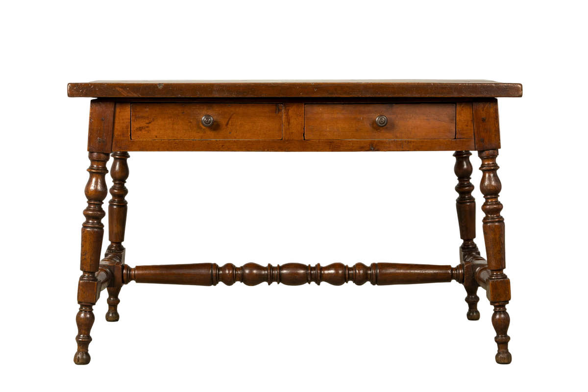 Late 19th Century French Provincial Oak Writing Table