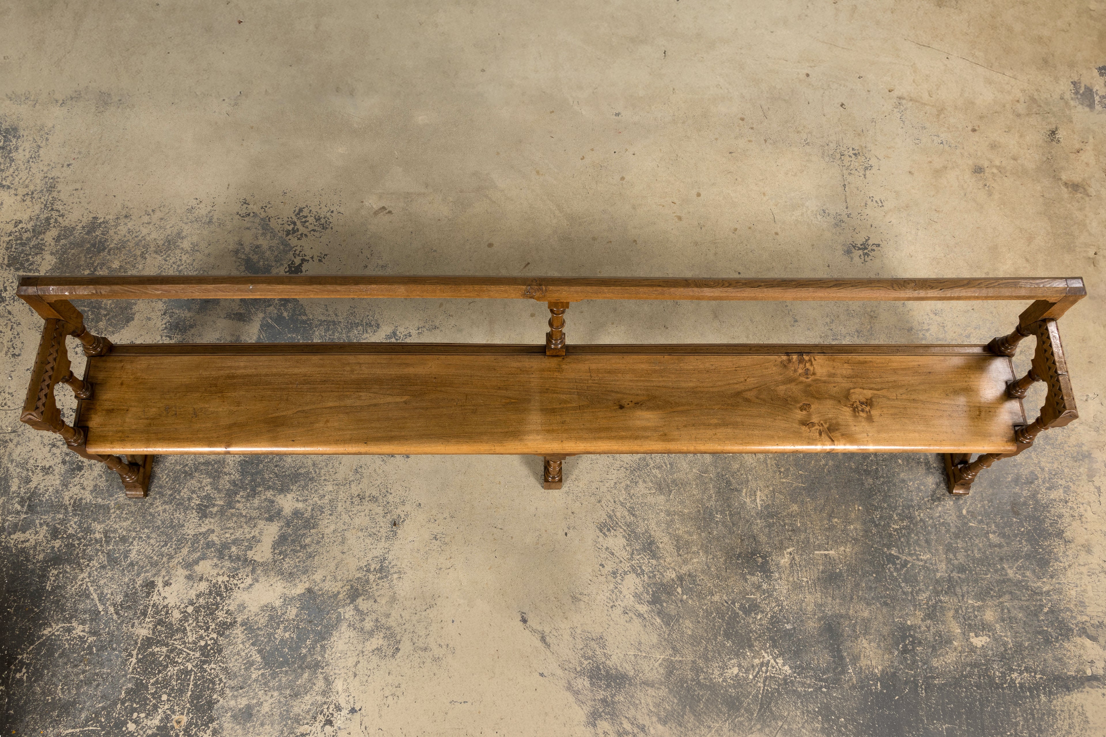 Mid-19th Century French Gothic Revival Oak Church Bench