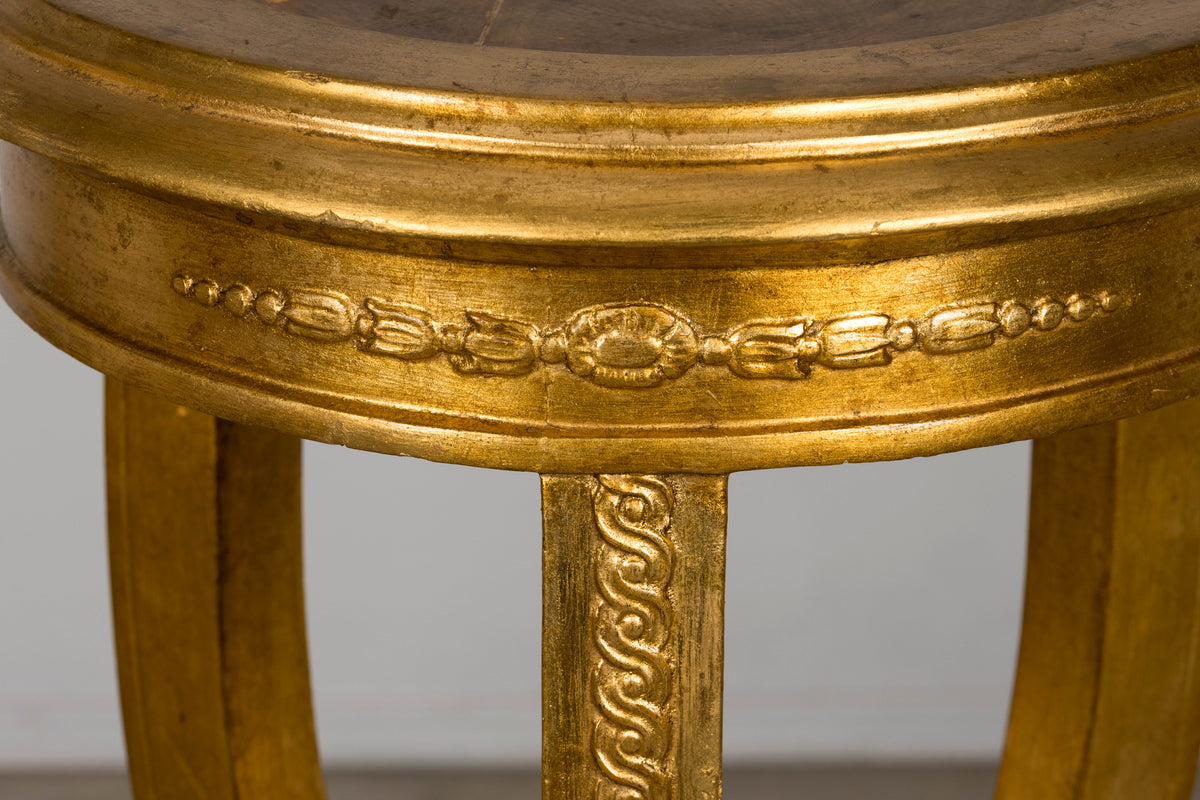 Pair of Late 19th Century French Louis XVI Style Giltwood Pedestal Stands