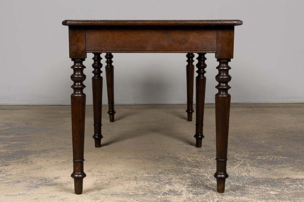 Mid-19th Century French Louis Philippe Long Oak Dining Table with Drawers
