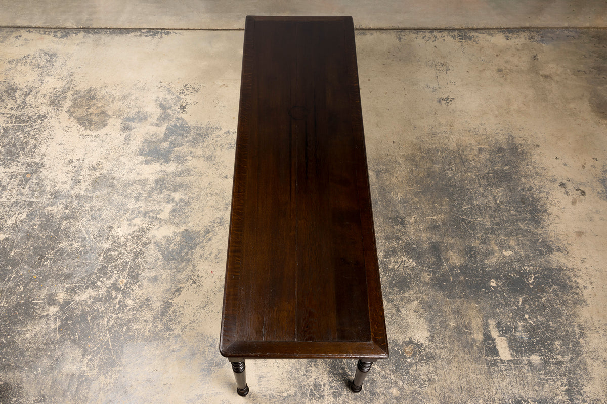 Mid-19th Century French Louis Philippe Long Oak Dining Table with Drawers