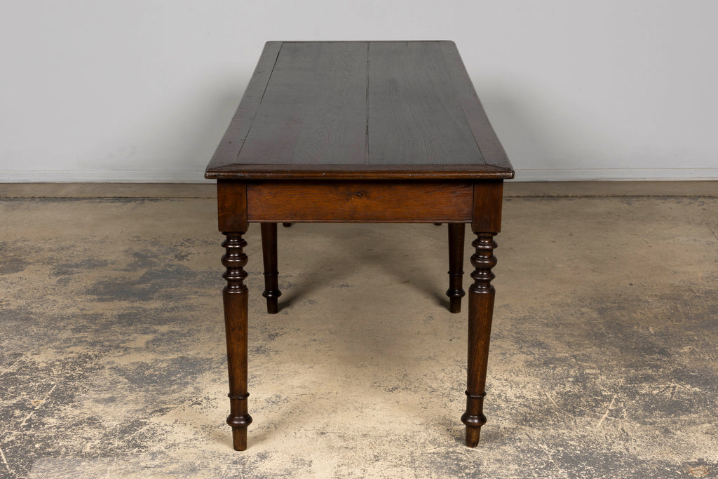 Mid-19th Century French Louis Philippe Long Oak Dining Table with Drawers