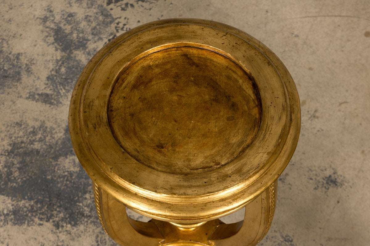 Pair of Late 19th Century French Louis XVI Style Giltwood Pedestal Stands