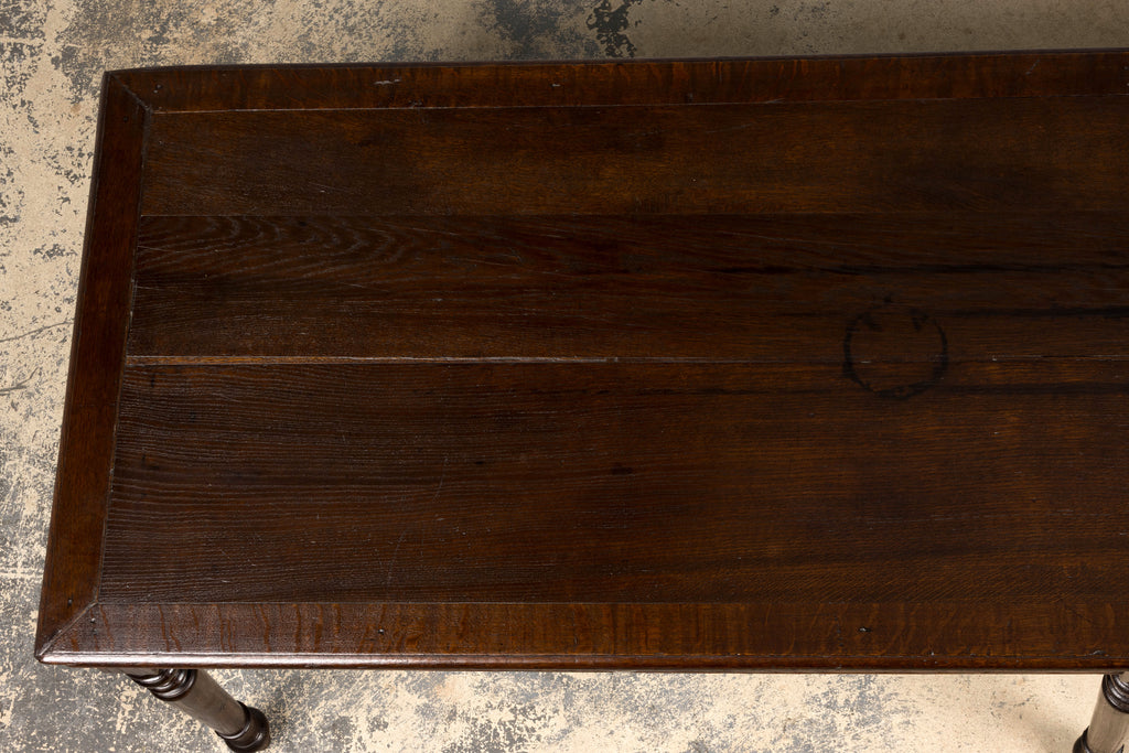 Mid-19th Century French Louis Philippe Long Oak Dining Table with Drawers