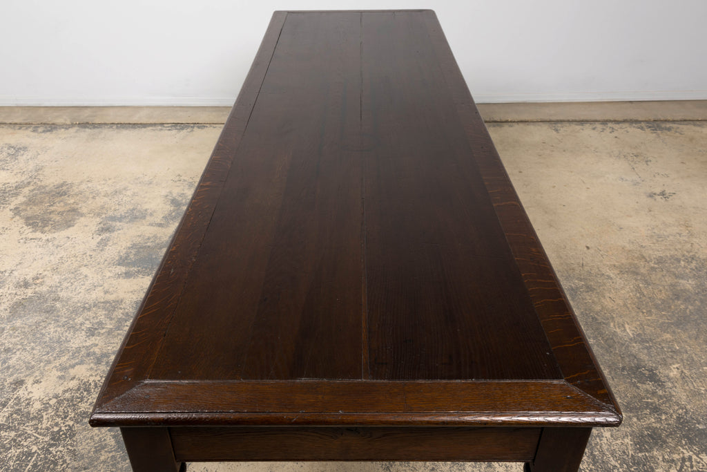 Mid-19th Century French Louis Philippe Long Oak Dining Table with Drawers