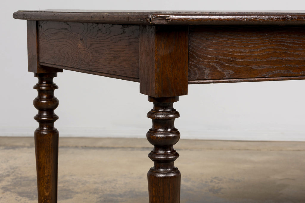 Mid-19th Century French Louis Philippe Long Oak Dining Table with Drawers