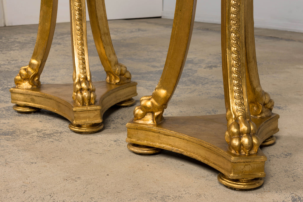 Pair of Late 19th Century French Louis XVI Style Giltwood Pedestal Stands