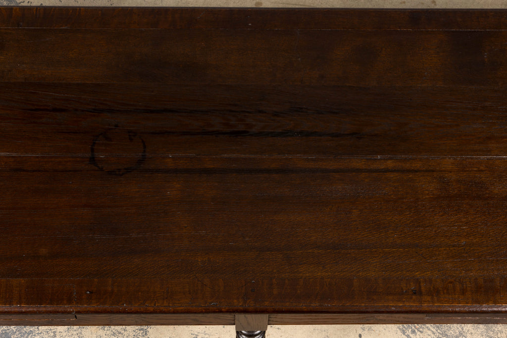 Mid-19th Century French Louis Philippe Long Oak Dining Table with Drawers