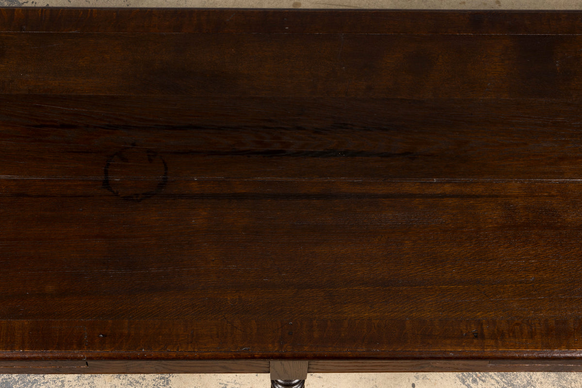Mid-19th Century French Louis Philippe Long Oak Dining Table with Drawers