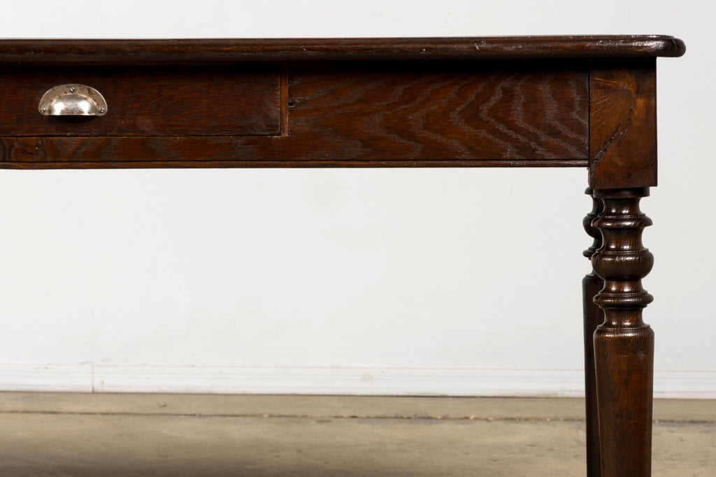 Mid-19th Century French Louis Philippe Long Oak Dining Table with Drawers