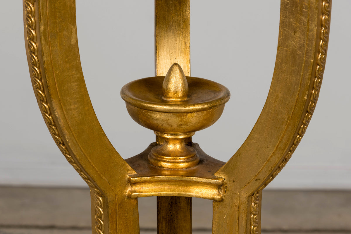 Pair of Late 19th Century French Louis XVI Style Giltwood Pedestal Stands