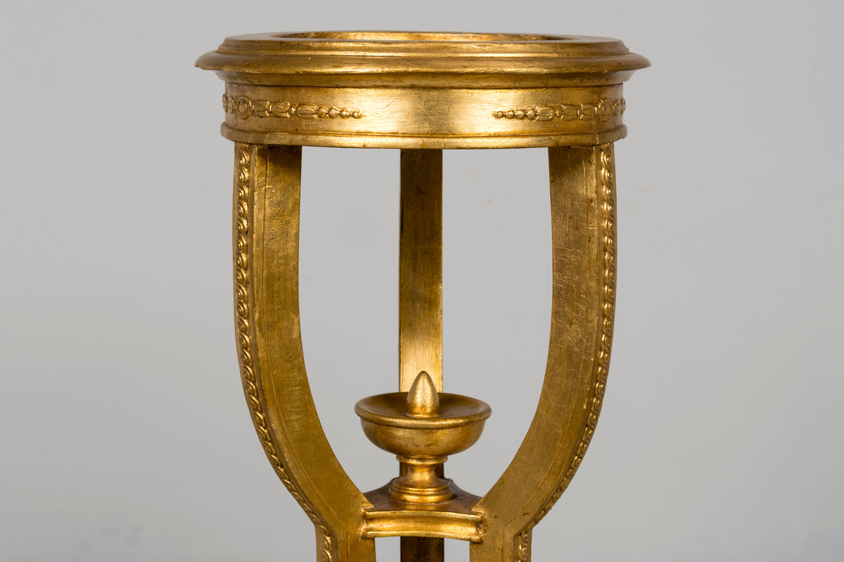 Pair of Late 19th Century French Louis XVI Style Giltwood Pedestal Stands