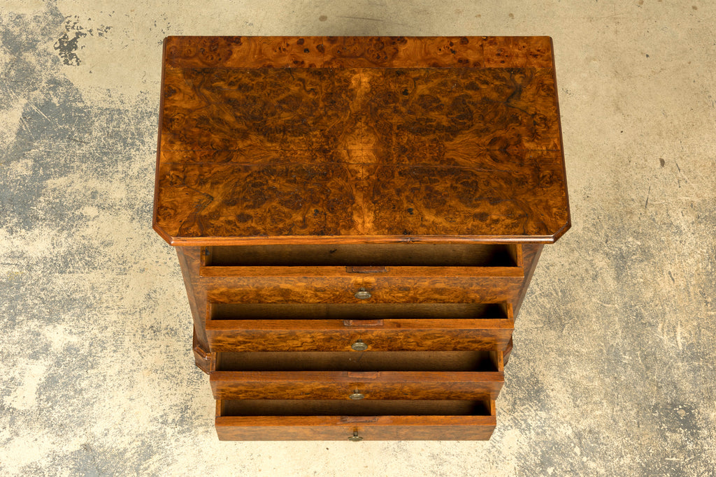 Mid-19th Century French Louis Philippe Walnut Burl Commode