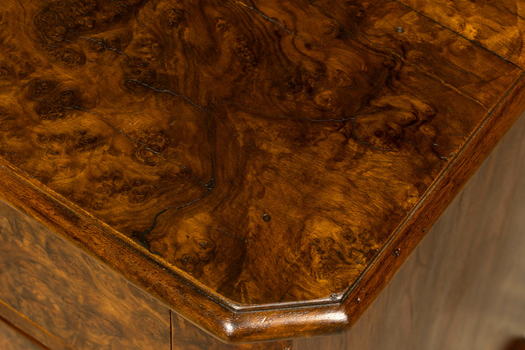 Mid-19th Century French Louis Philippe Walnut Burl Commode