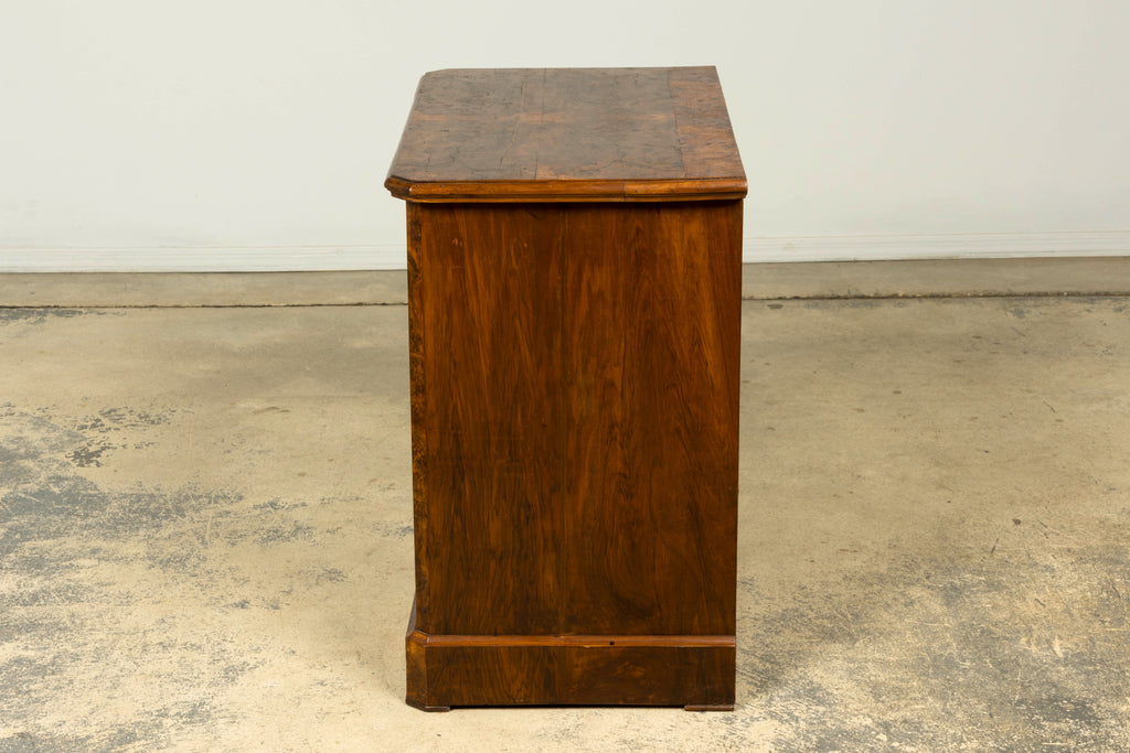 Mid-19th Century French Louis Philippe Walnut Burl Commode