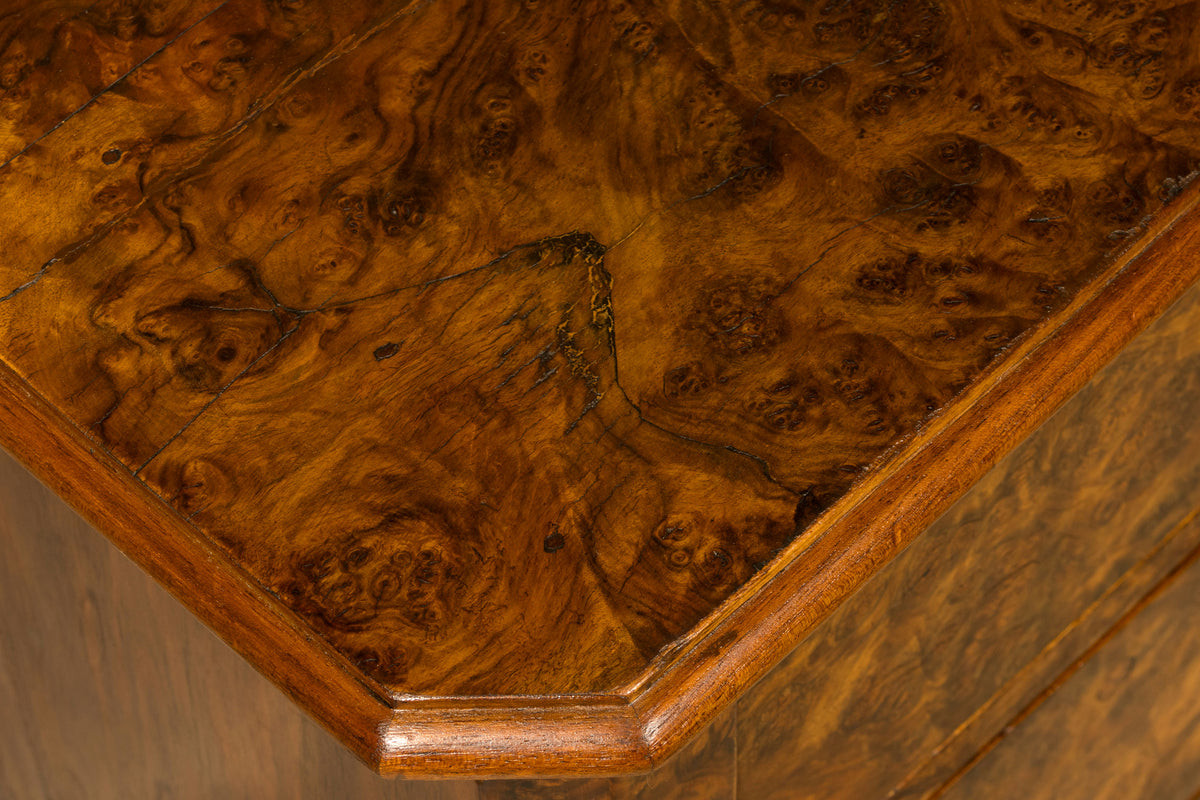 Mid-19th Century French Louis Philippe Walnut Burl Commode