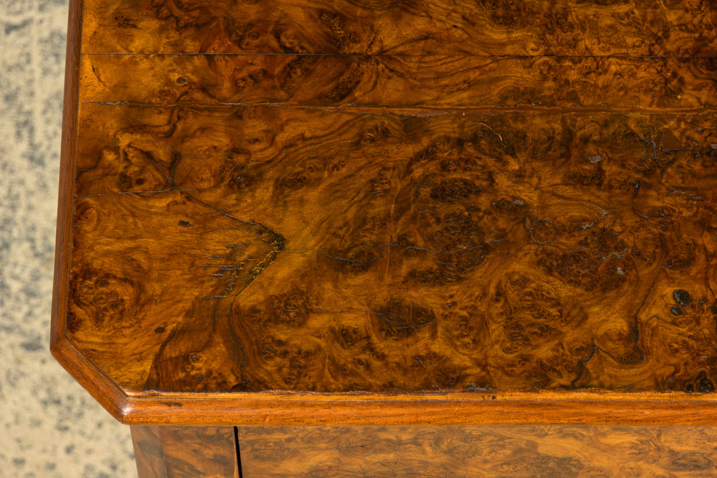 Mid-19th Century French Louis Philippe Walnut Burl Commode