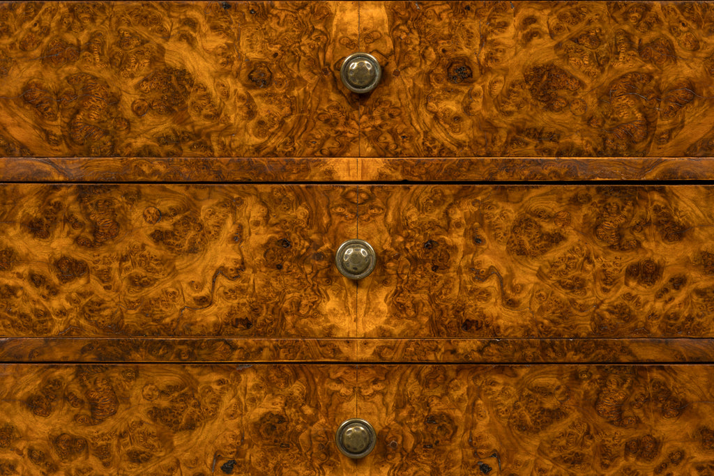 Mid-19th Century French Louis Philippe Walnut Burl Commode