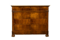 Mid-19th Century French Louis Philippe Walnut Commode with Carrara Marble Top