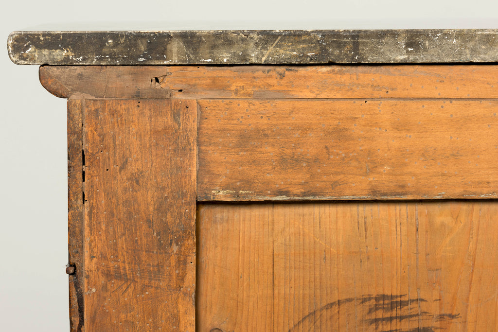 Mid-19th Century French Louis Philippe Walnut Commode with Gray Marble Top