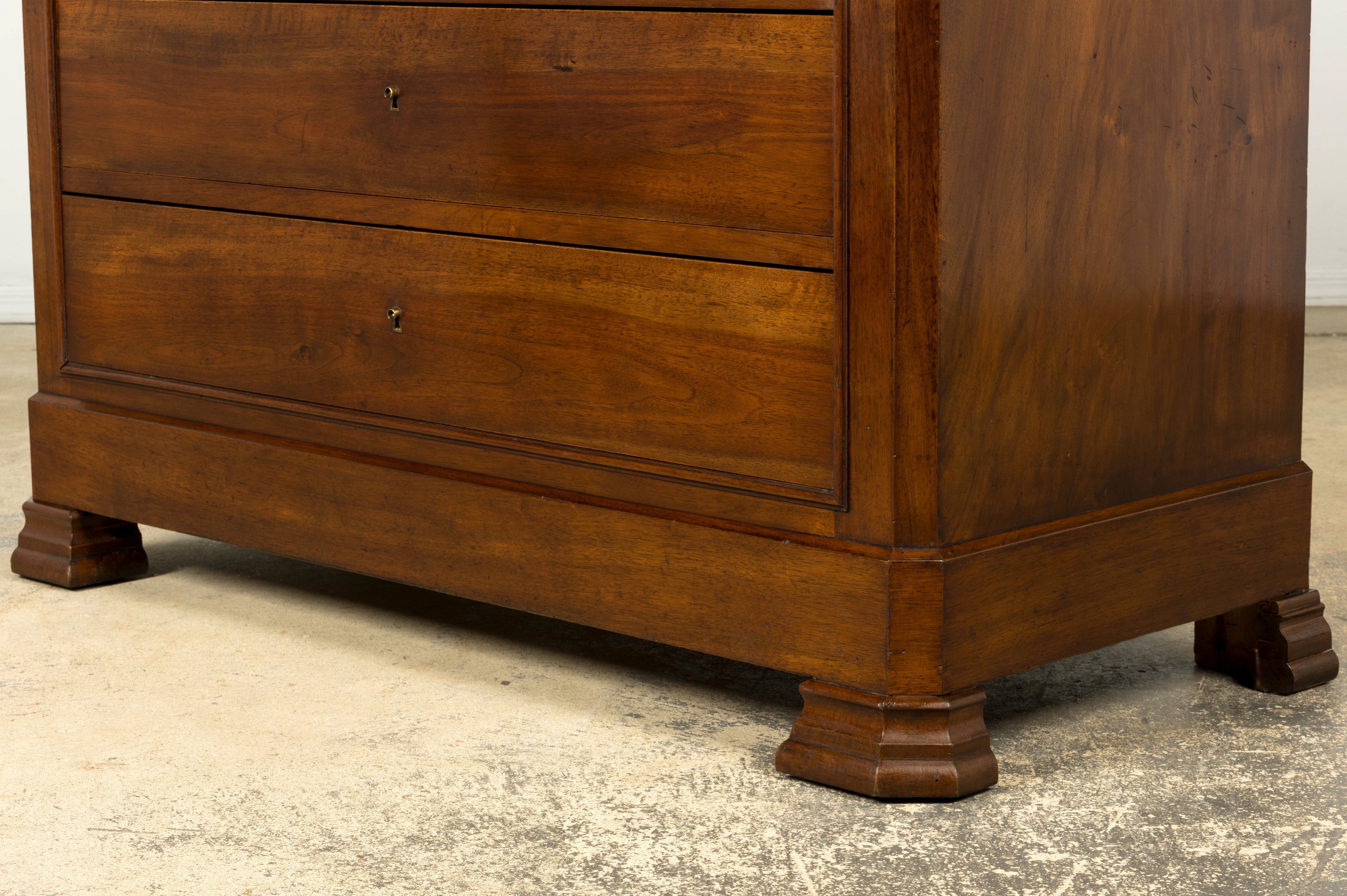 Mid-19th Century French Louis Philippe Walnut Marble Top Commode