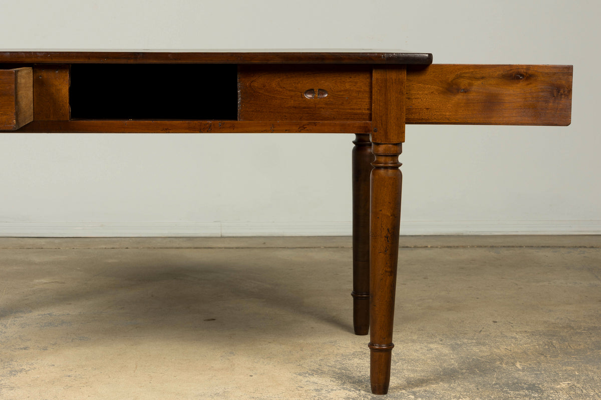 Mid-19th Century French Louis Philippe Walnut Writing Table