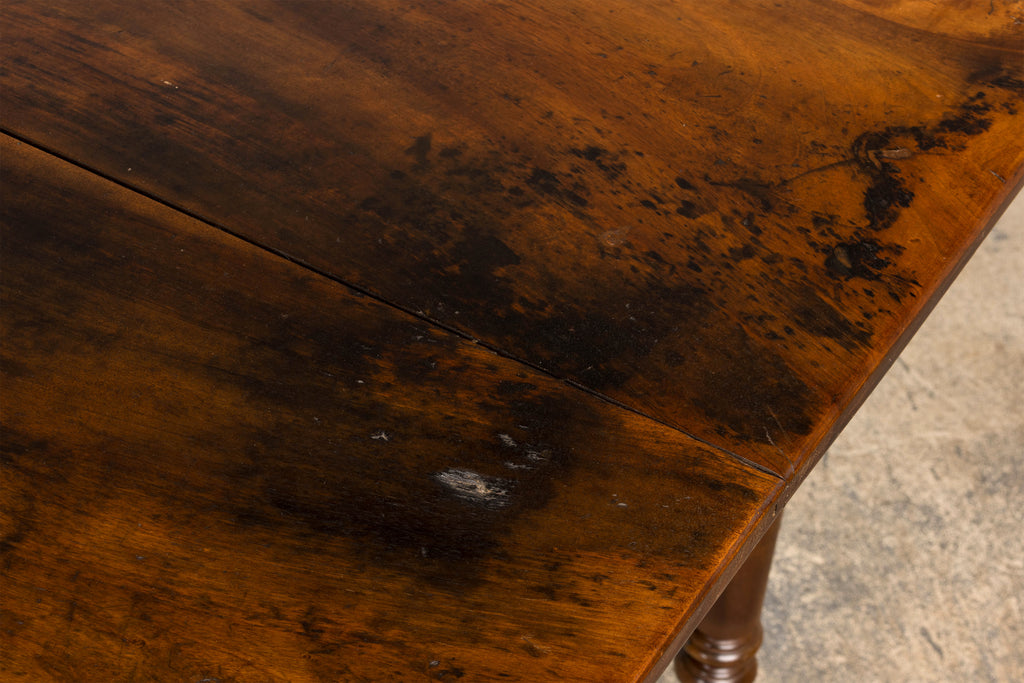 Mid-19th Century French Louis Philippe Walnut Writing Table with Three Drawers