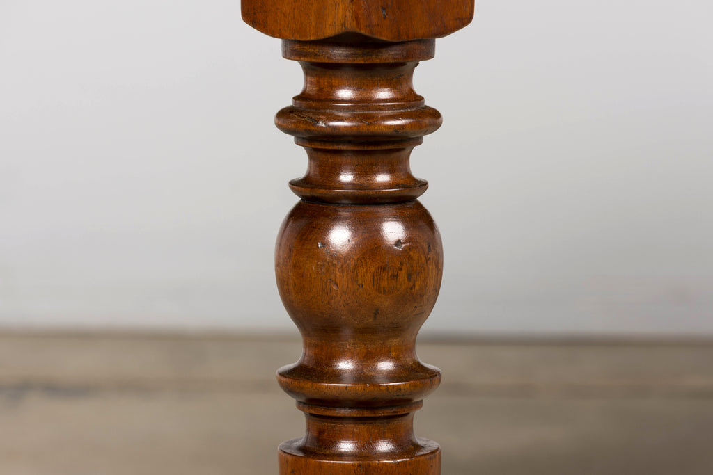 Mid-19th Century French Louis Philippe Walnut Writing Table with Three Drawers