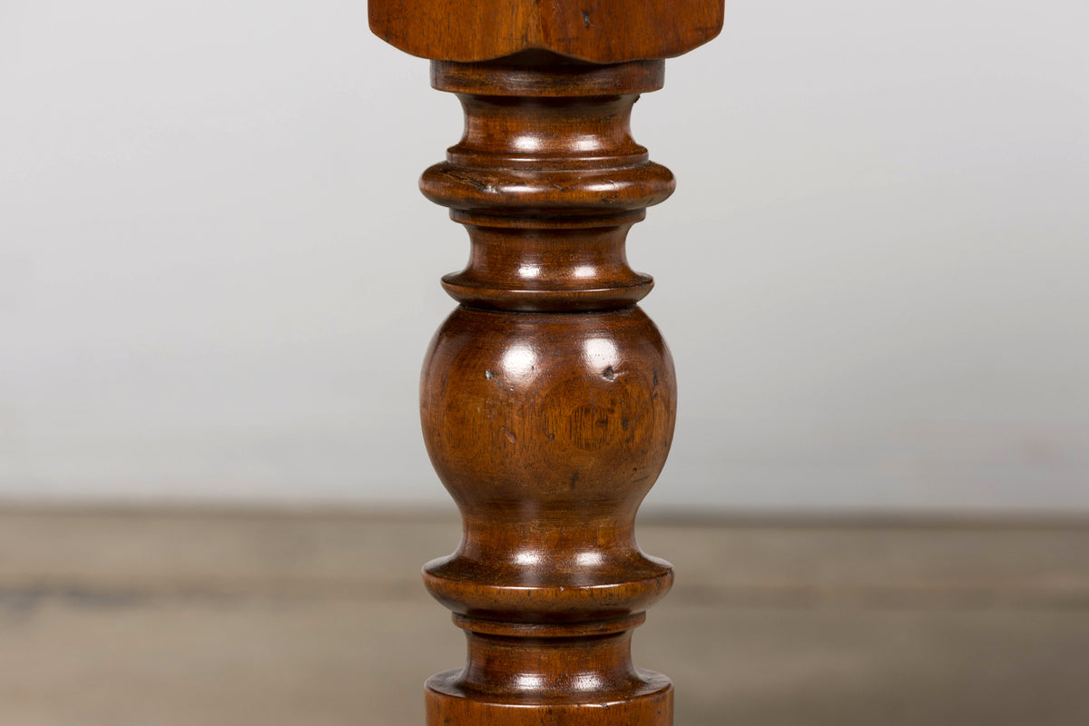 Mid-19th Century French Louis Philippe Walnut Writing Table with Three Drawers