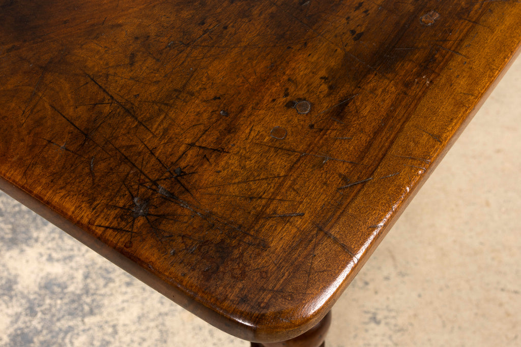 Mid-19th Century French Louis Philippe Walnut Writing Table with Three Drawers