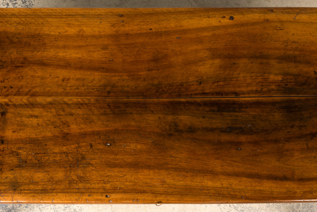 Mid-19th Century French Louis Philippe Walnut Writing Table with Three Drawers