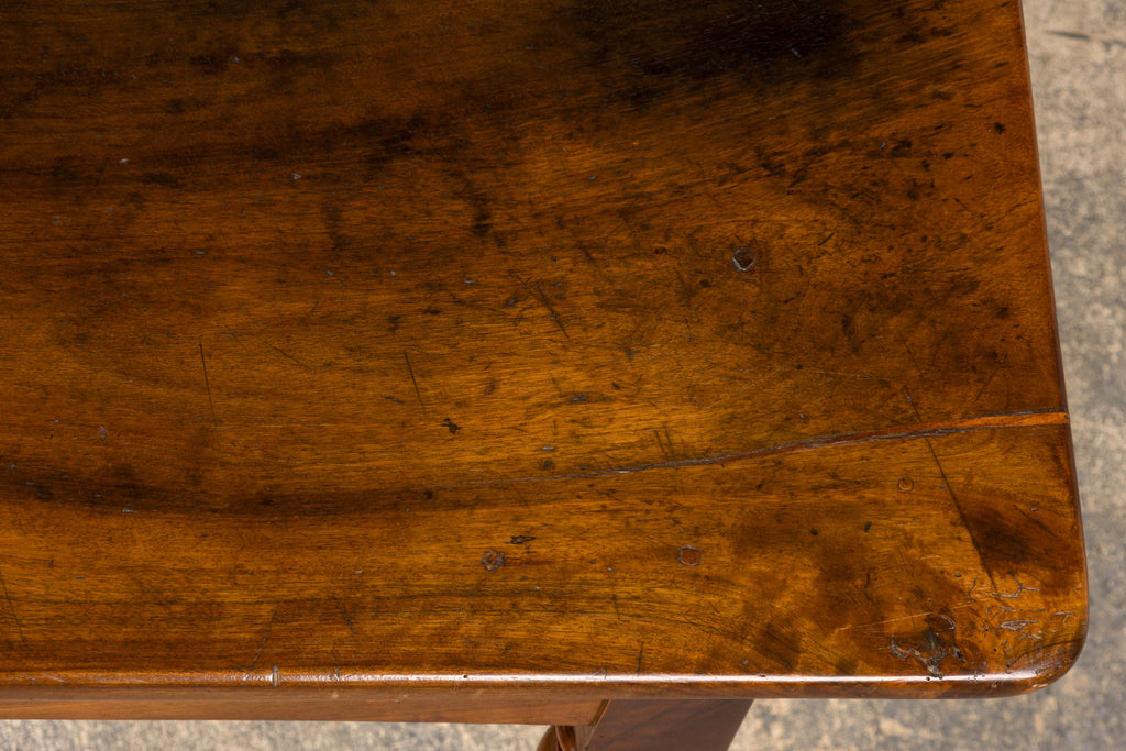 Mid-19th Century French Louis Philippe Walnut Writing Table with Three Drawers
