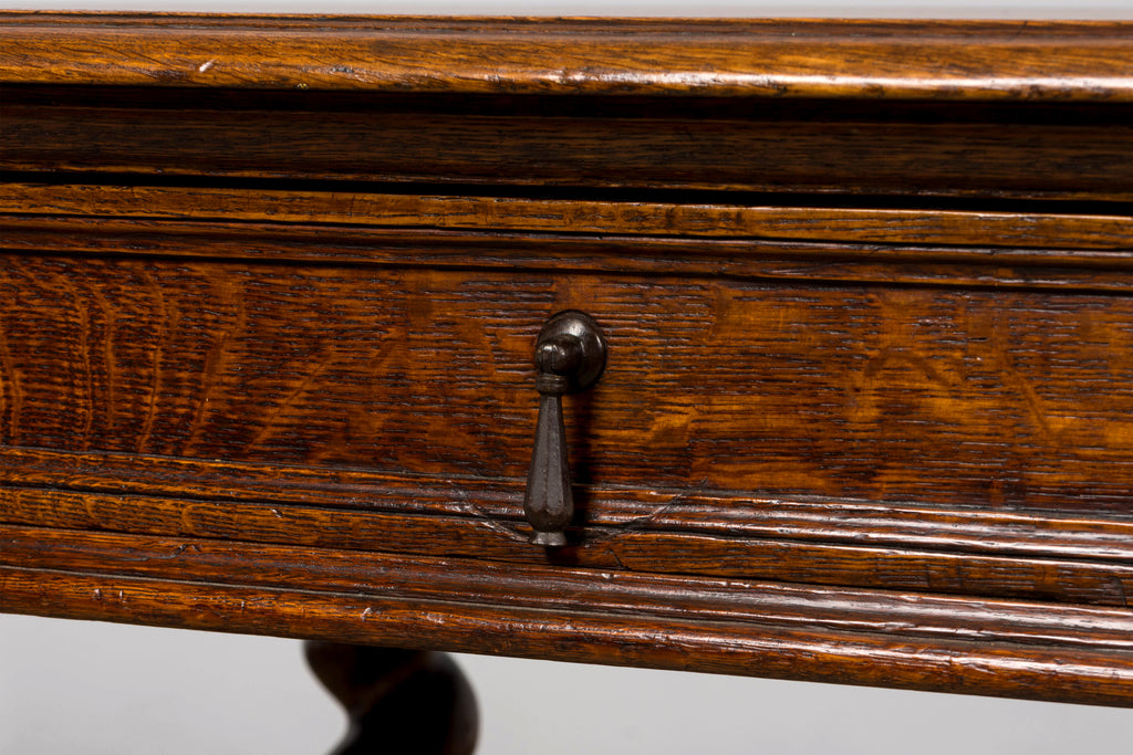 Mid-19th Century French Louis XIII Style Oak Library Table with Barley Twist Legs