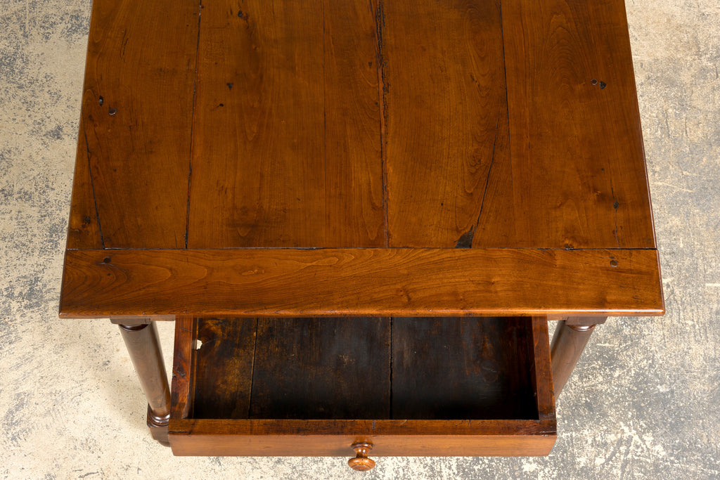 Mid-19th Century French Provincial Walnut Farmhouse Dining Table with Drawers, Provence