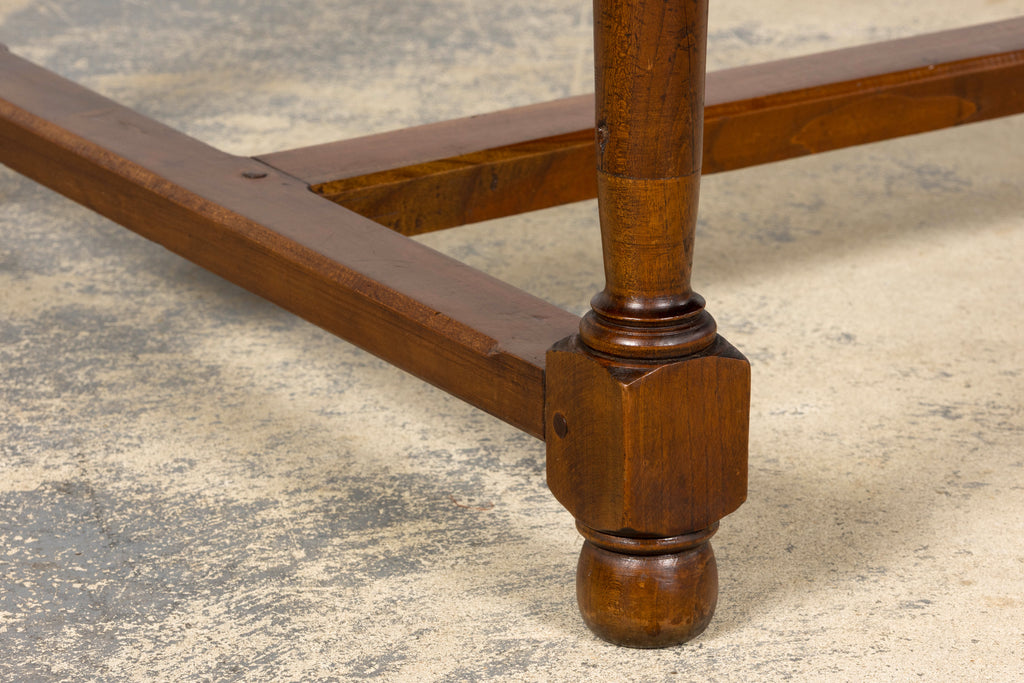 Mid-19th Century French Provincial Walnut Farmhouse Dining Table with Drawers, Provence