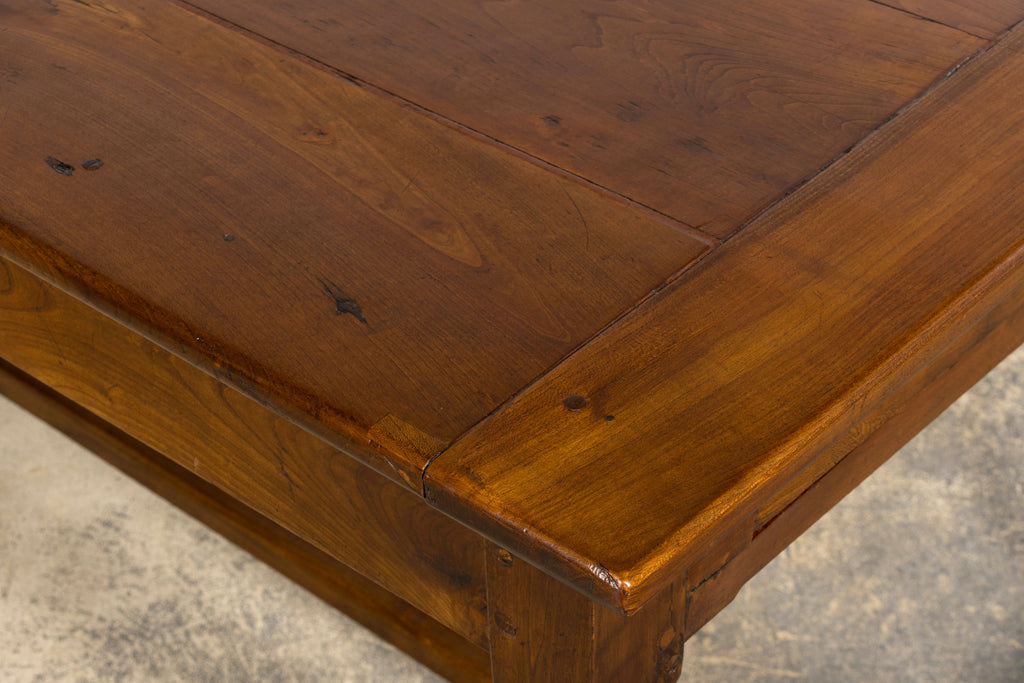 Mid-19th Century French Provincial Walnut Farmhouse Dining Table with Drawers, Provence