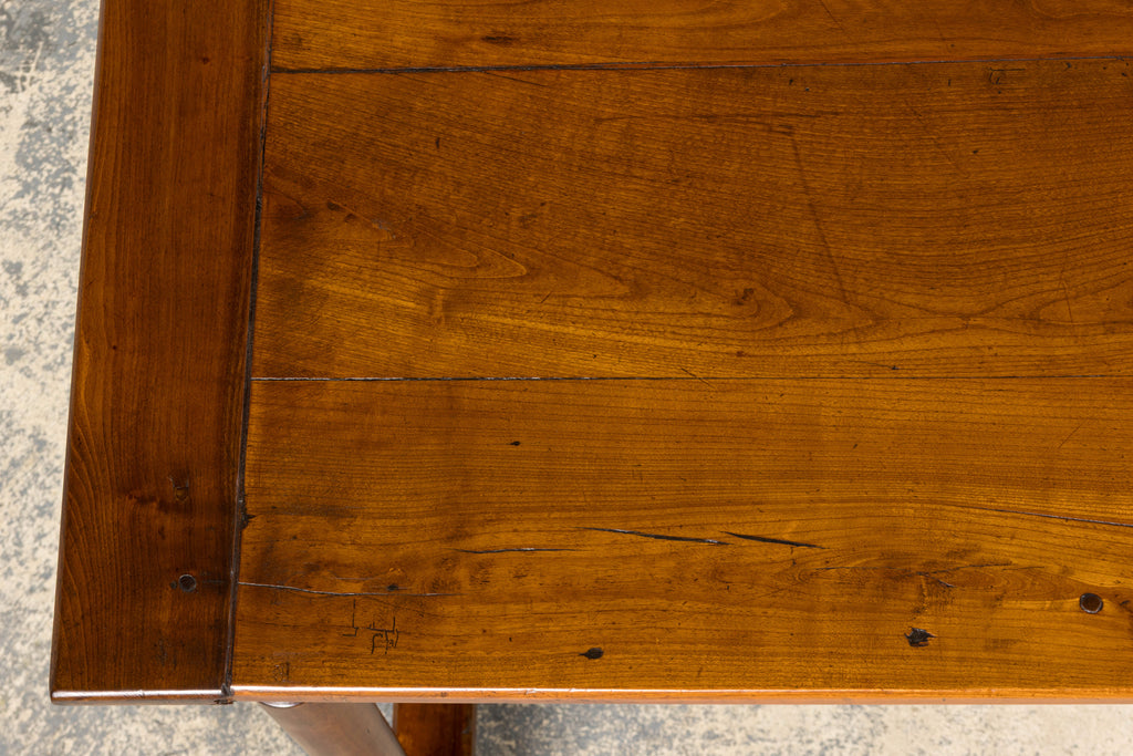 Mid-19th Century French Provincial Walnut Farmhouse Dining Table with Drawers, Provence
