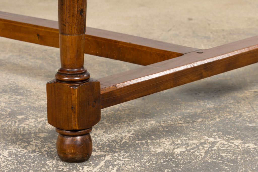 Mid-19th Century French Provincial Walnut Farmhouse Dining Table with Drawers, Provence