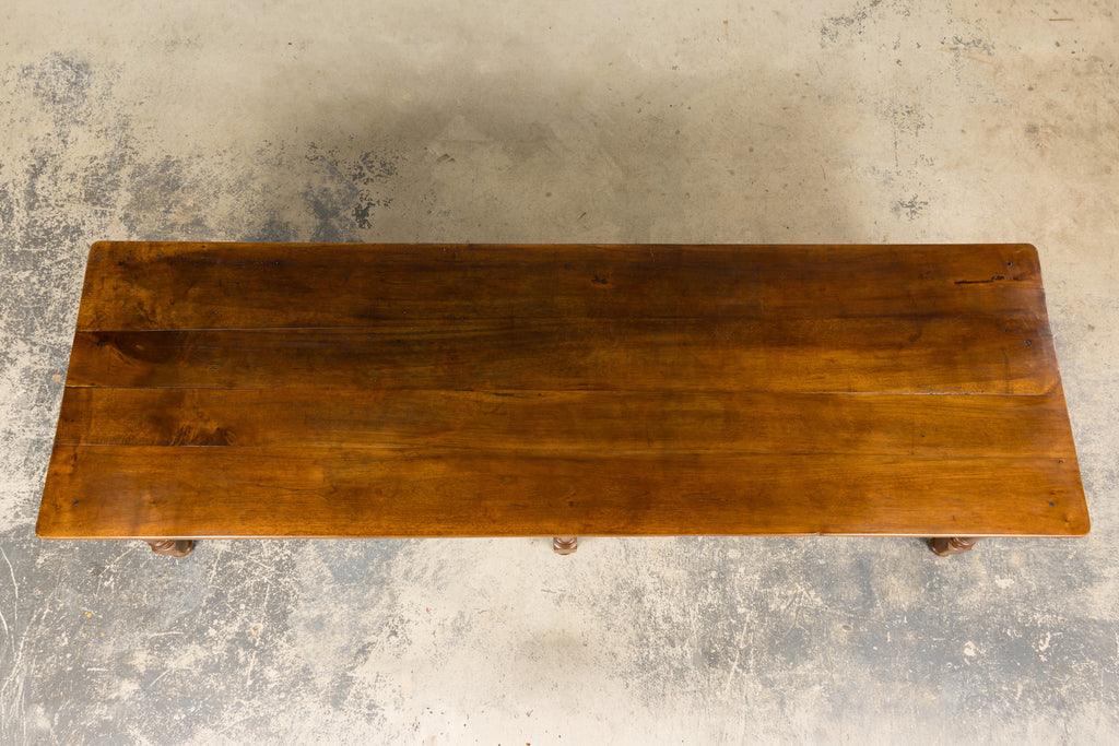 Mid-19th Century French Provincial Walnut Harvest Table