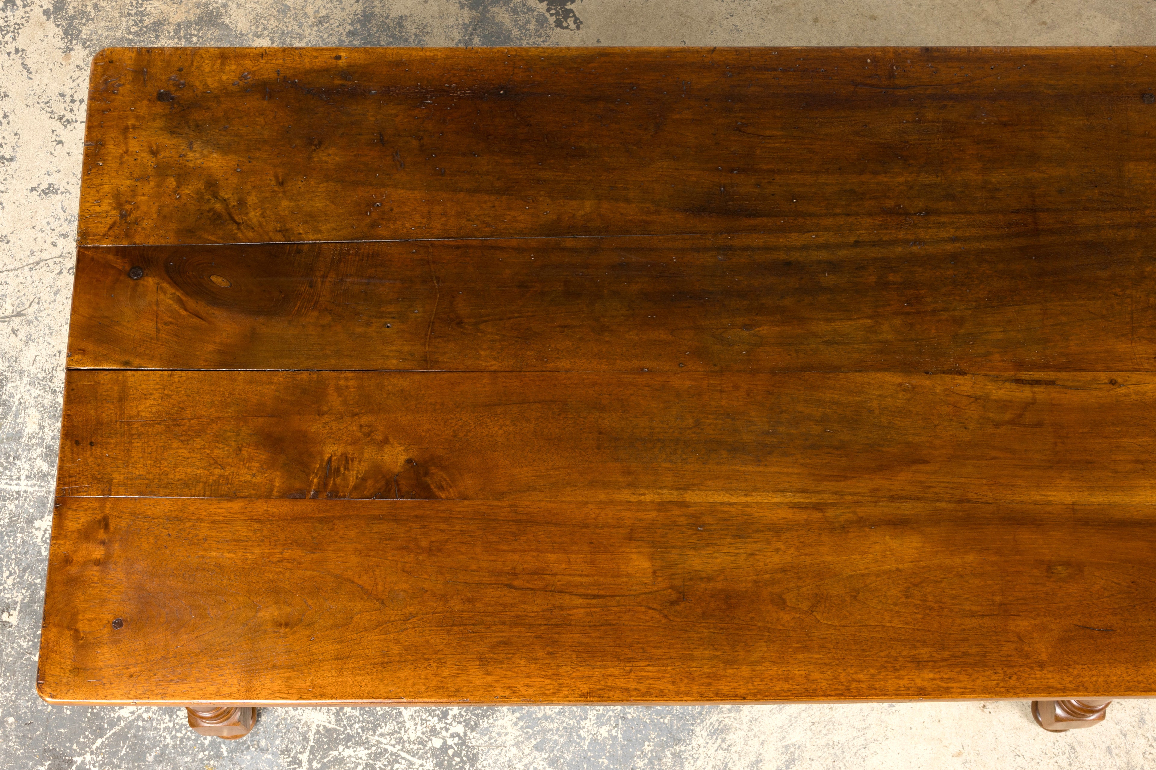 Mid-19th Century French Provincial Walnut Harvest Table