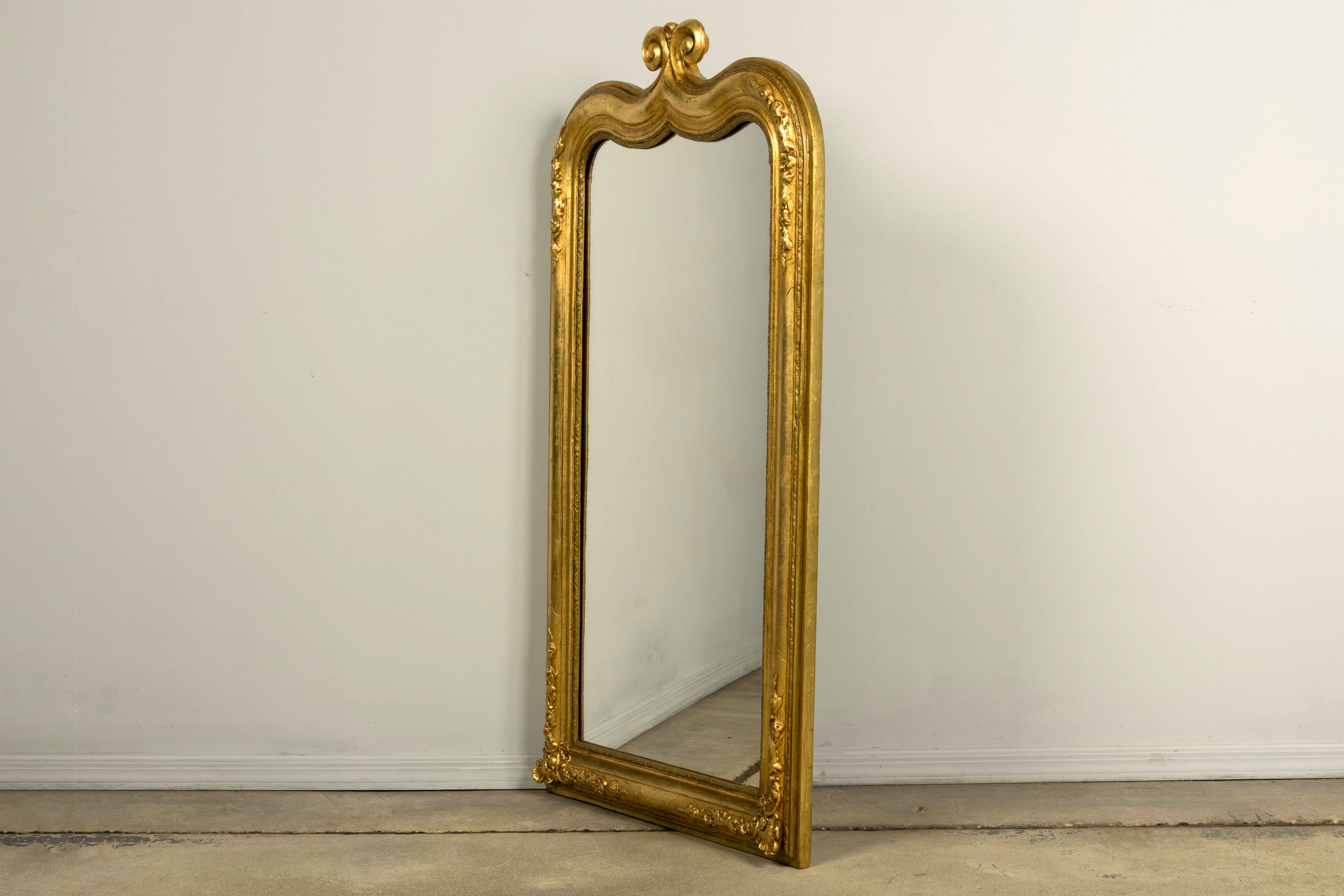 Mid-19th Century Restored French Louis Philippe Giltwood Mirror