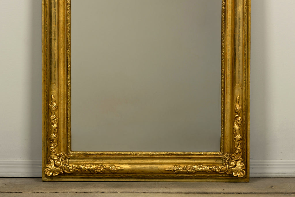 Mid-19th Century Restored French Louis Philippe Giltwood Mirror