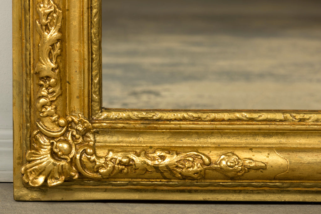 Mid-19th Century Restored French Louis Philippe Giltwood Mirror