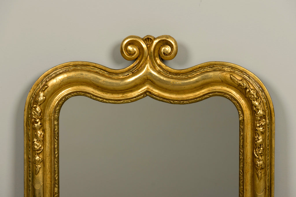 Mid-19th Century Restored French Louis Philippe Giltwood Mirror