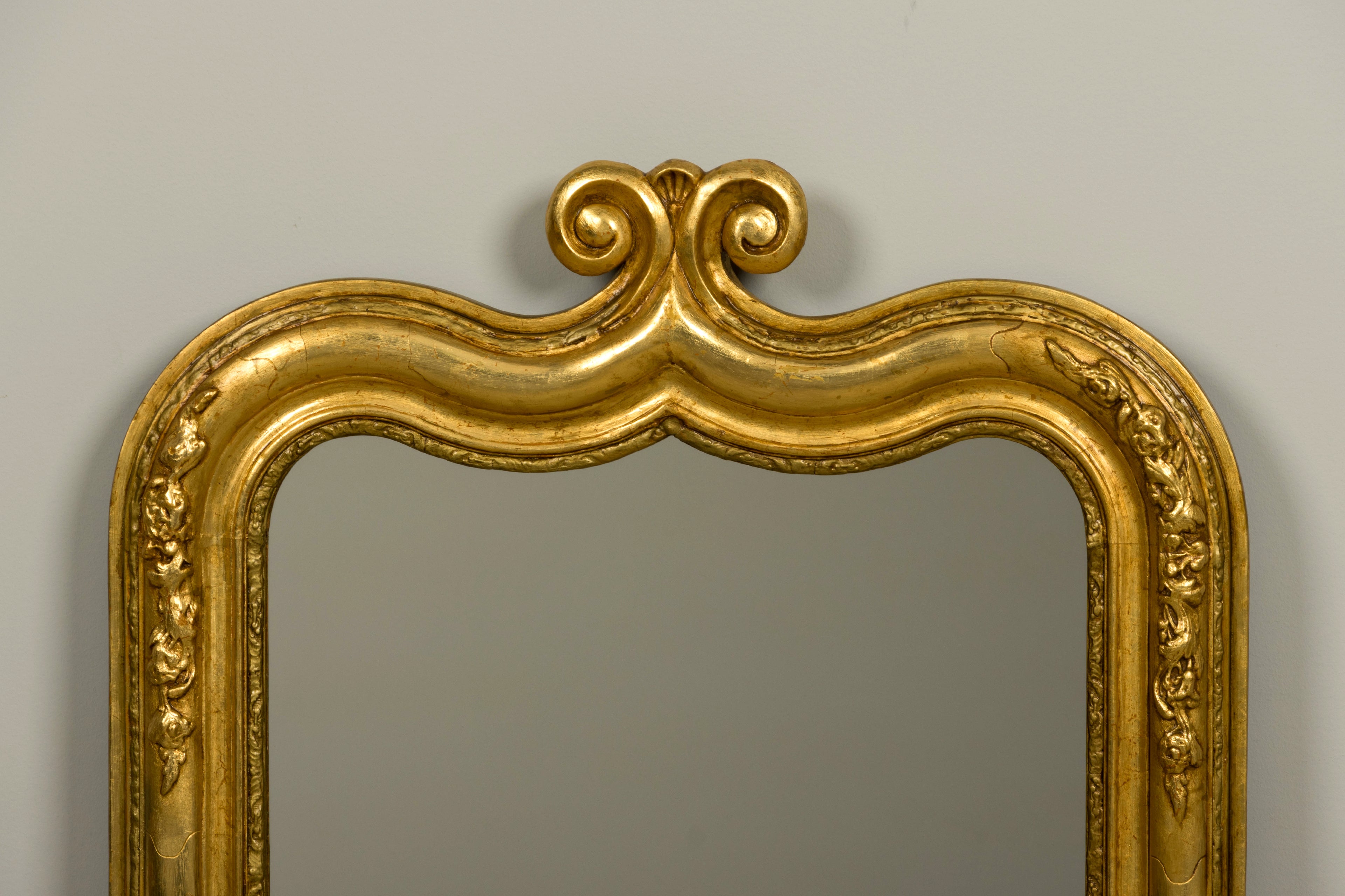 Mid-19th Century Restored French Louis Philippe Giltwood Mirror